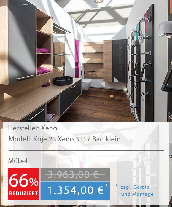 Koje-23-xeno-3317-bad-klein Musterküche Küchenstudio Hannover Elementa Eiche Highboard